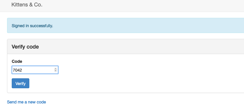 Enter verification code