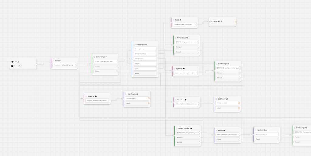 Vonage AI Studio Flow