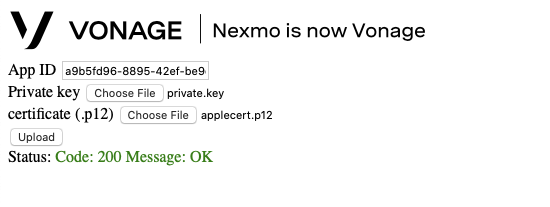 iOS Push Certificate Uploading Tool success