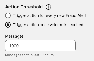 Alert Action Threshold