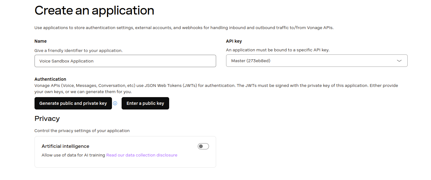 An example of brand new application