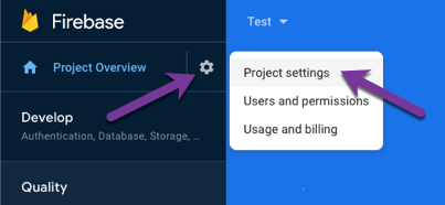 Displaying the project settings location